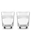 Kate Spade New York Wickford 2pc Double Old Fashioned Glass Set In Clear