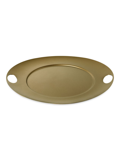 Mepra Saturno Matte Stainless Steel Tray In Gold