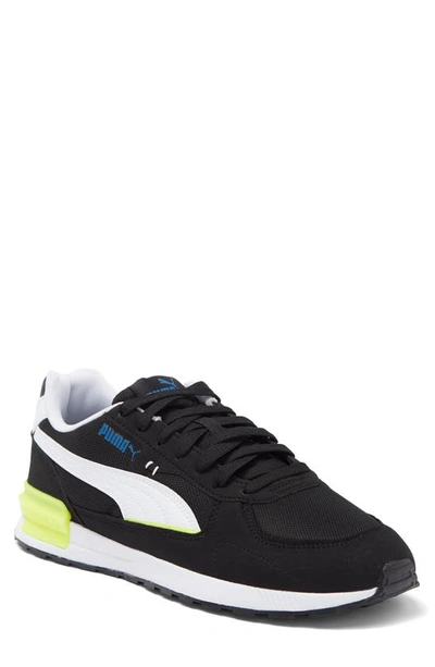 Puma Graviton Sneaker In Black/ White/ Lime Squeeze