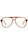 Le Specs Tragic Magic Blue Light Glasses In Brown
