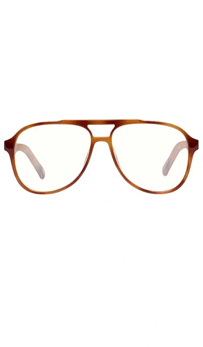 Le Specs Tragic Magic Blue Light Glasses In Brown