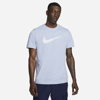 Nike Sportswear Swoosh Men's T-shirt In Light Marine,white