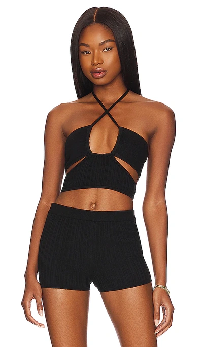 H:ours Sinclair Cropped Top In Black
