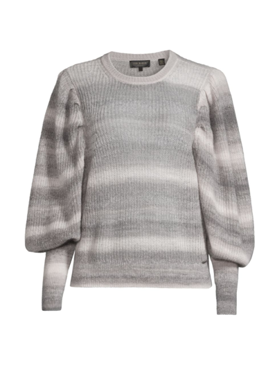 Ted Baker Valma Extreme Sleeve Sweater In Grey