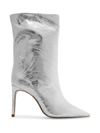 Schutz Mary Metallic Leather Short Boots In Prata