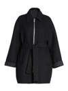 Givenchy Wool Cashmere Silk Coat In Black