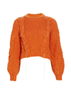 ALEJANDRA ALONSO ROJAS WOMEN'S CECILIA CRYSTAL-EMBELLISHED WOOL-BLEND CROPPED SWEATER