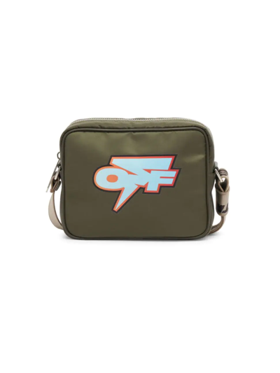 Off-white Hard Core Nylon Crossbody Bag In Military Multi