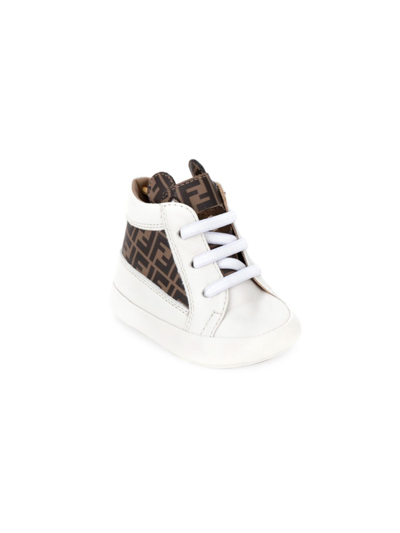 Fendi Baby's, Little Kid's & Kid's Ff Logo Crib Sneakers In White