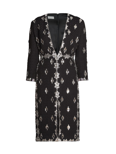 Dillys Black Velvet Cloqué Dress