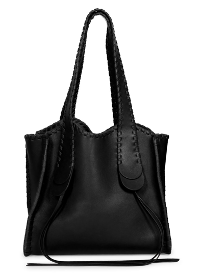 Chloé Mony Medium Whipstitch Tote Bag In Black