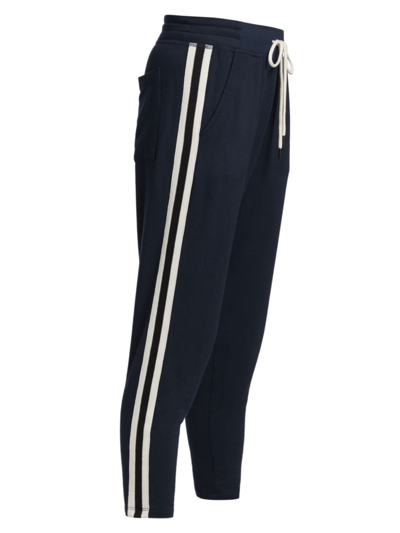 Splits59 Reena Fleece Cropped Sweatpants In Indigo/vintage White