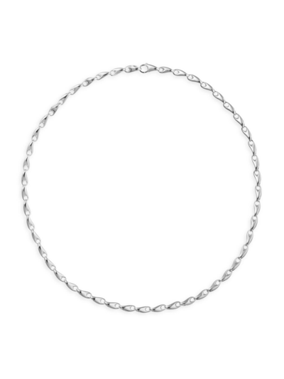 Georg Jensen Sterling Silver Reflect Slim Link Collar Necklace, 17.72