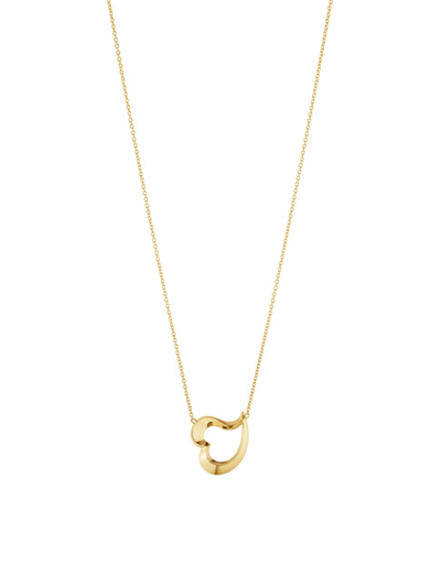 Georg Jensen Hearts Of  18k Yellow Gold Pendant Necklace