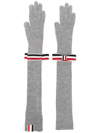 THOM BROWNE BOW-DETAIL KNIT GLOVES