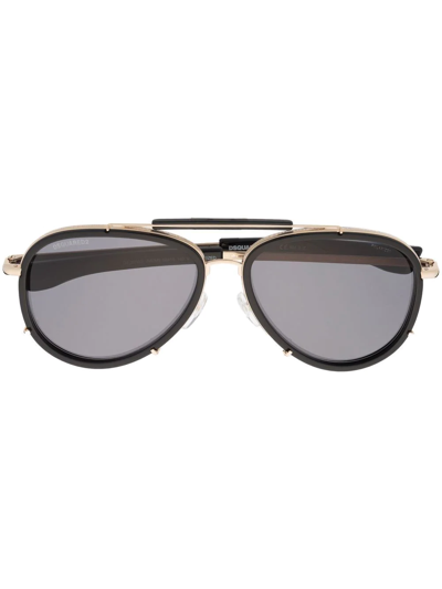 Dsquared2 Pilot-frame Logo-debossed Sunglasses In Black