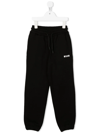 Msgm Logo-print Drawstring Track Pants In Black