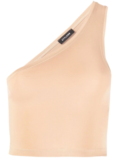 Styland One-shoulder Crop-top In Gold