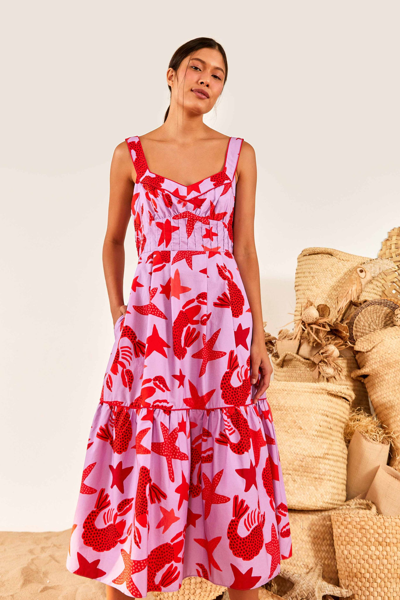 farm rio lobster sky mini dress Farm Rio Lobster Sky Midi Dress