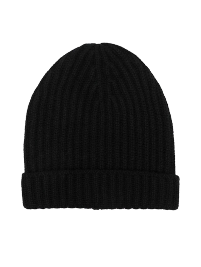 Malo Black Cashmere Hat. In Black2