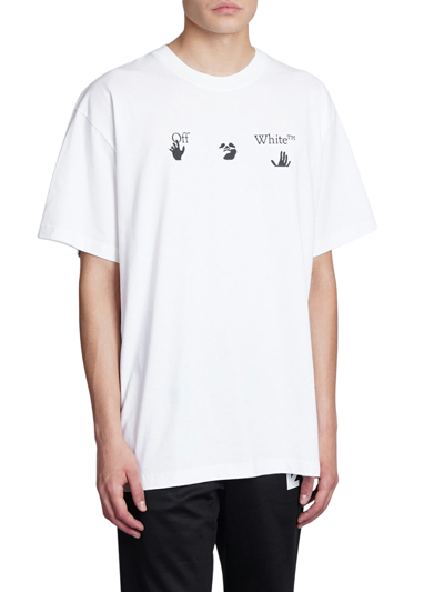 Off-white Hands Off-print Cotton T-shirt In White