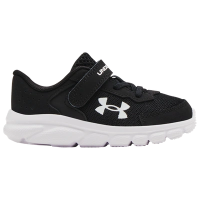 Under Armour Toddler Kids Assert 9 Stay-put Closure Running Sneakers From Finish Line In Black/white/black