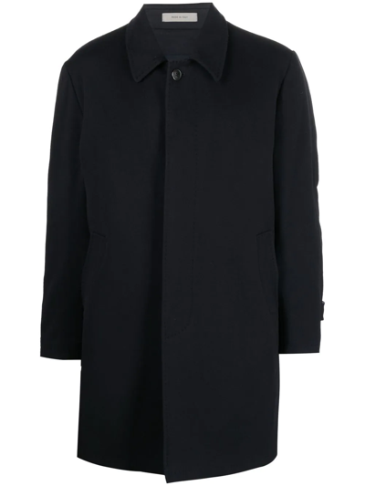 Corneliani Single-breasted Button-fastening Coat In Blue