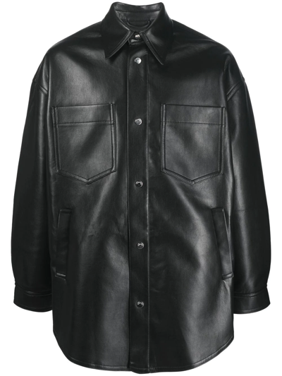 NANUSHKA MARTIN LEATHER OVERSHIRT