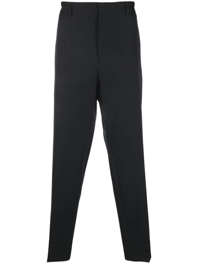 Jil Sander Slim-cut Elasticated-waistband Trousers In Blue