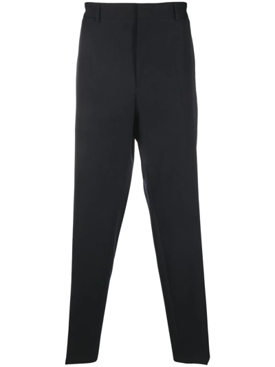 JIL SANDER VIRGIN-WOOL TAPERED TROUSERS