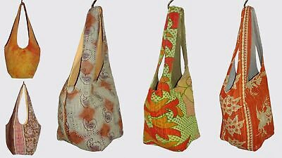 Pre-owned Handmade 10pc Wholesale Lot Handbag Vintage Bag  Cotton Kantha Women Shoulder Bag