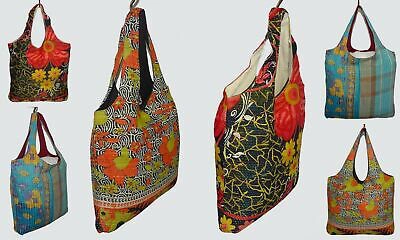 Pre-owned Handmade 25pc Wholesale Lot Vintage Kantha Handbag  Cotton Bag Women Ethnic Bag
