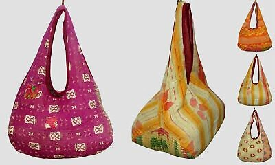 Pre-owned Handmade 10pc Wholesale Lot Vintage Kantha Handbag  Women Cotton Shoulder Bag