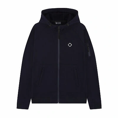 Pre-owned Ma.strum Tech Fleece Full Mens Hoodie Zip - Ink Navy All Sizes