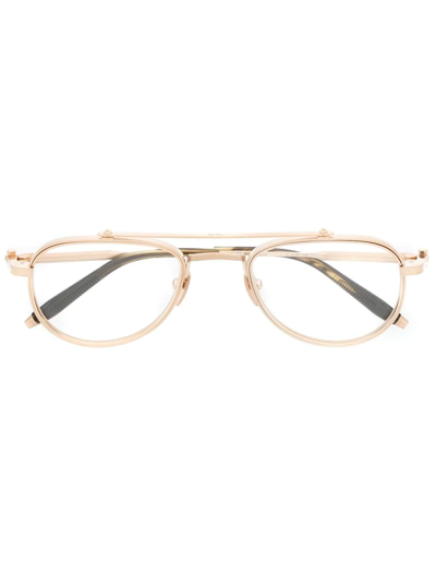 Akoni Callisto Round-frame Optical Glasses In Gold