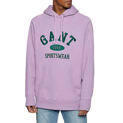 Pre-owned Gant Collegiate Sweat Hoodie Mens Hoody - Orchid Lilac All Sizes