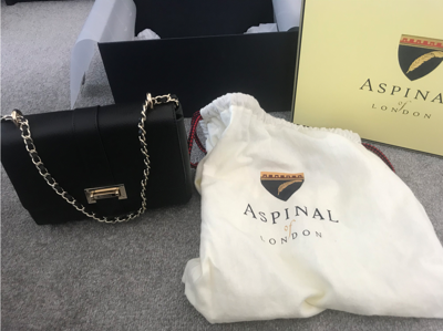 Pre-owned Aspinal Of London - Lottie Bag In Black Leather Brand