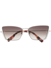 Mcq By Alexander Mcqueen Cat-eye Gradient-lens Sunglasses In Silver