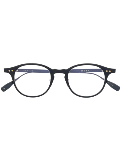 Dita Eyewear Ash Engraved-logo Glasses In Blue