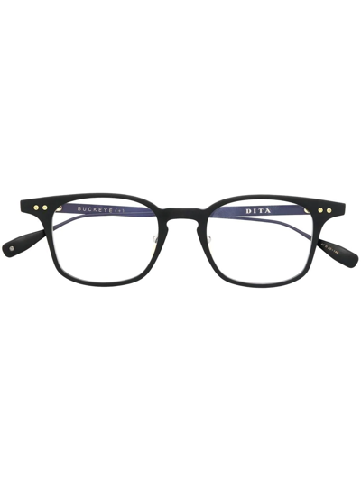 Dita Eyewear Buckeye Square-frame Glasses In Black