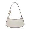 Staud Ollie Zip Leather Chain Shoulder Bag In Cream/two-tone