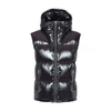 Balmain Puffer Hooded Sleeveless Jacket In Noir