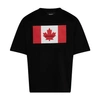 Dsquared2 Canada Flag Print Cotton Jersey T-shirt In Black