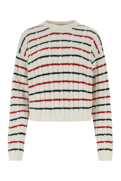Miu Miu Embroidered Cashmere Oversize Sweater Nd  Donna 50 In Multicolor
