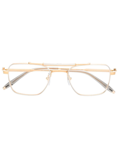 Akoni Square-frame Optical Glasses In Gold