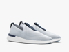 Wolf & Shepherd Swiftknit Plain Toe Derby In Ice Gray / White