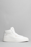 Santoni Man Sneakers Off White Size 8.5 Leather In White