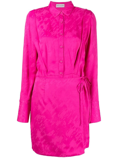 Rebecca Vallance Theresa Abstract-print Shirt Dress In Hot Pink | ModeSens