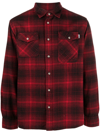 Woolrich Check-pattern Buttoned Flannel Shirt In Rot