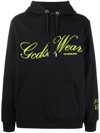 GCDS SLOGAN-PRINT PULLOVER HOODIE